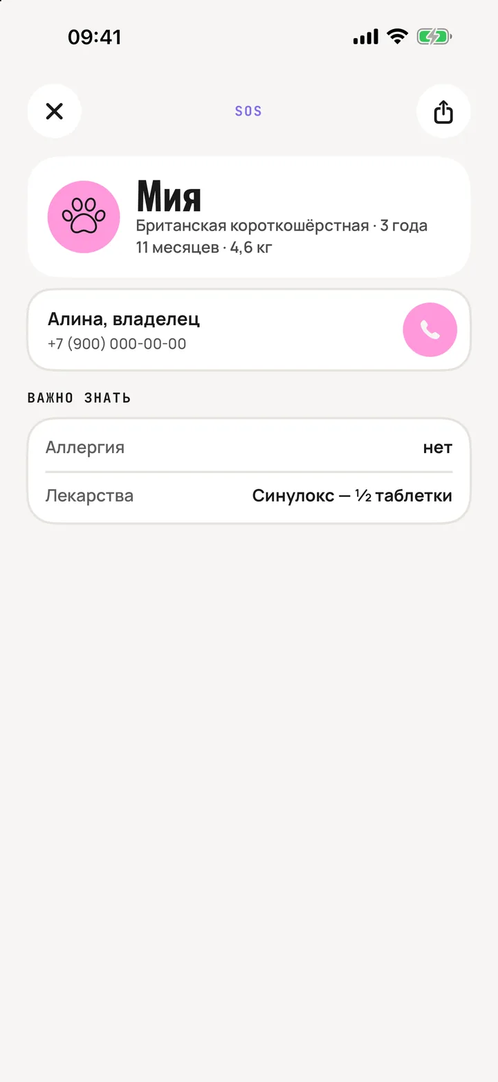 Pawcard — screens 4